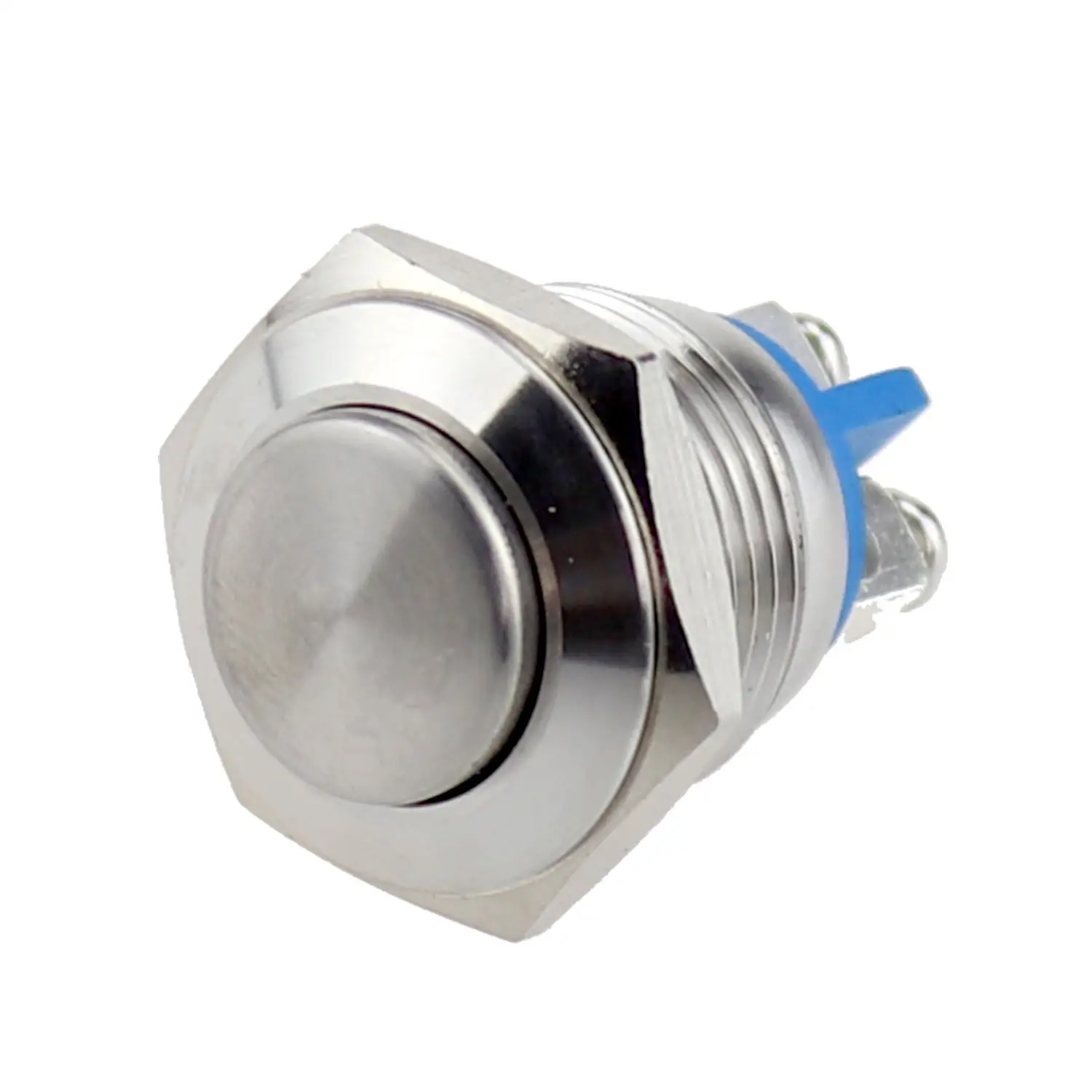 16mm high round head momentary Stainless Steel 2 Screw Terminals waterproof Metal Push Button Switch