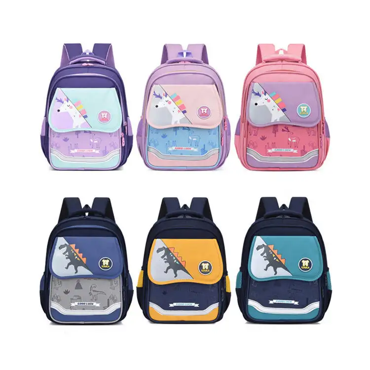 Mochilas escolares de tela Oxford para niños, morrales baratos con logotipo personalizado, color rosa, negro y blanco, para estudiantes, novedad