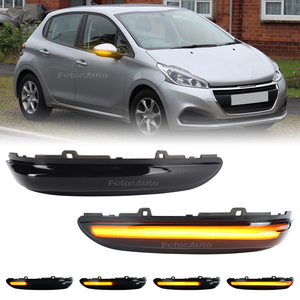 Sıralı gösterge LED dinamik dönüş sinyal ışıkları Peugeot 208 2008 Citroen C3 MK3 C4 kaktüs Opel Vauxhall Corsa F araba farı - Product Image 1