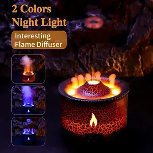 300ml Quiet Aroma therapy Mist Flame Luftbe feuchter Diffusor mit ätherischen Ölen und Flame Night Light Remote Control Timer - Product Image 4