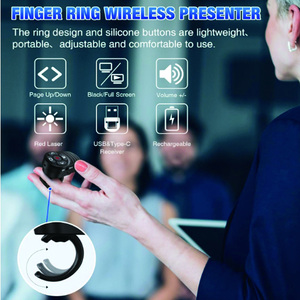 Anello da dito 2.4G presentatore Wireless USB C e USB classe II puntatore Laser con ricarica della batteria per la riunione e l'insegnamento - Product Image 5