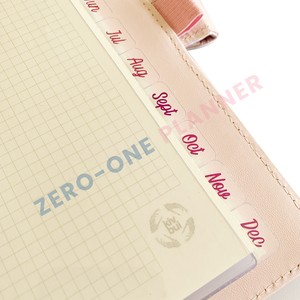 A5 A6 Personal Size PP Monthly Divider with Side Tab 12 Monthly Planner Dashboard Text Print Tab Index Pages clear PVC Divider - Product Image 6