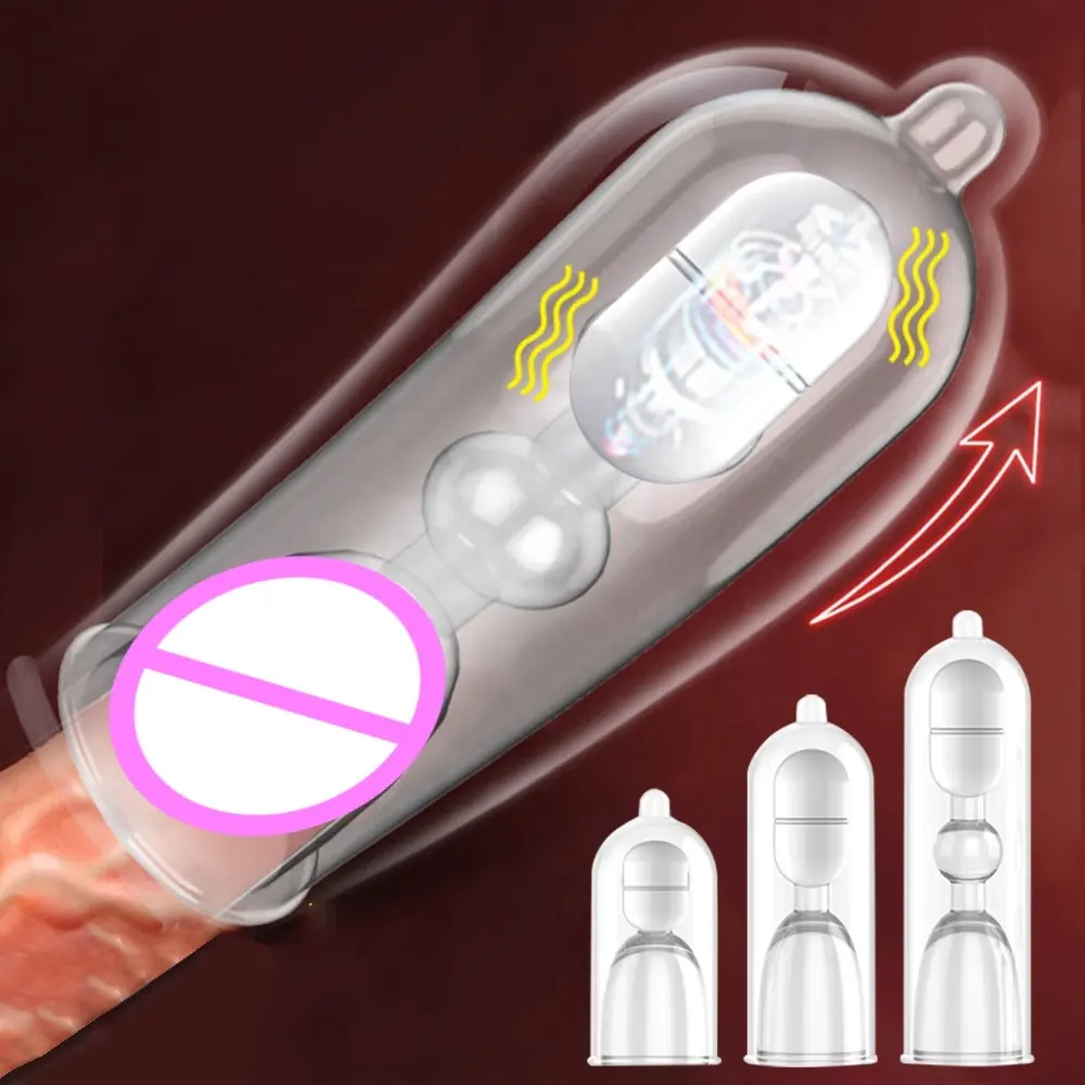 واقي ذكري مقوي للمهبل, واقي ذكري مقوي من الكريستال ، مقوي لمنطقة G ، مقوي لاستطالة القضيب وتكبيره للرجال