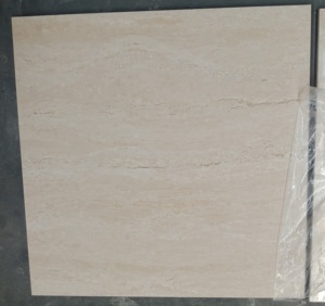 Mattonelle di travertino Beige di colore bianco per il rivestimento della parete del bagno cucina decorazione del progetto di travertino artificiale - Product Image 5