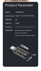 适用于iPhone 15三星Galaxy S24 S23 Ultra的USB C型至3.5毫米辅助适配器C 3 5插孔音频电缆耳机电缆转换器 - Product Image 6