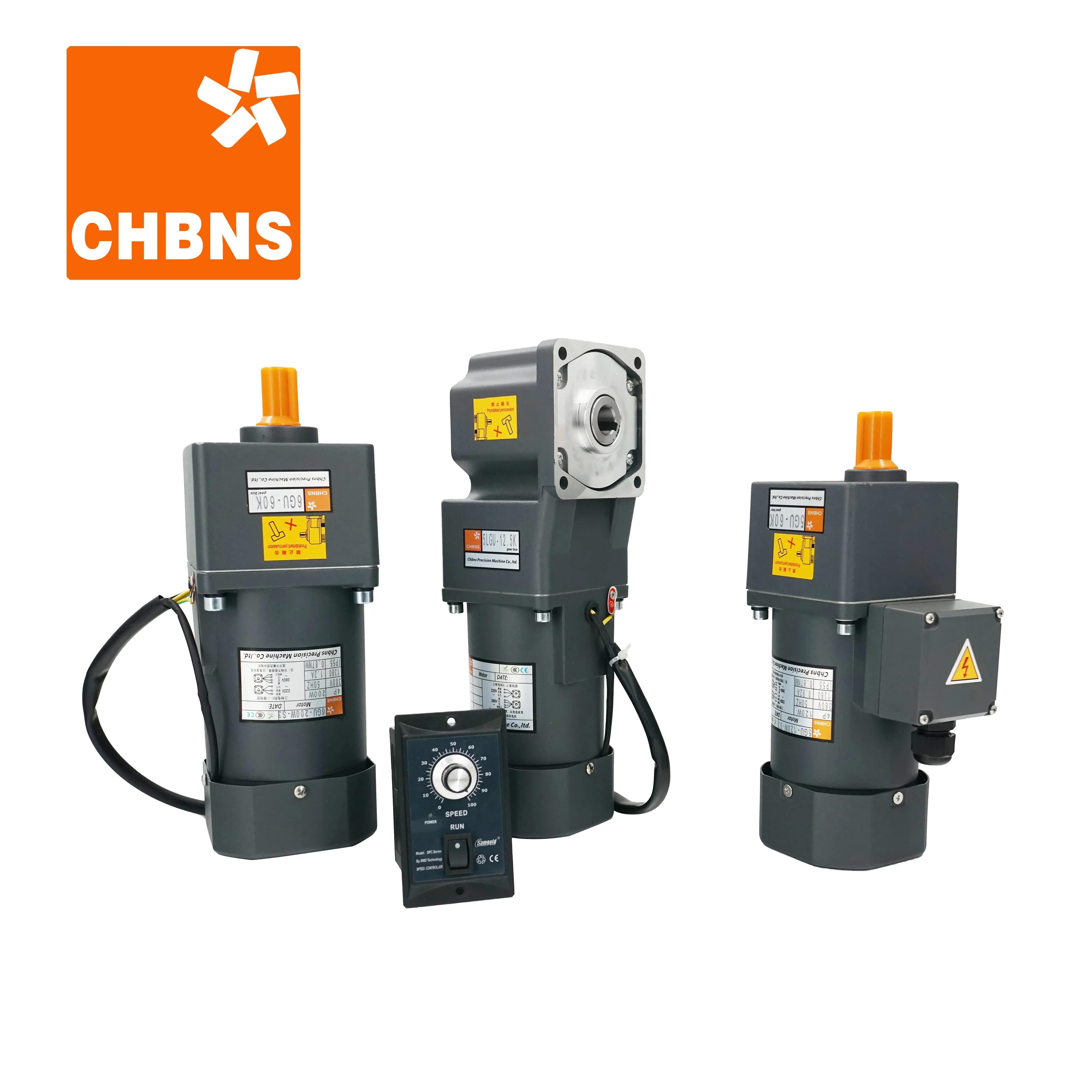 Chbns Gear reducers hộp số gu/gn 60 -- 220W AC động cơ điều khiển tốc độ nhỏ geared