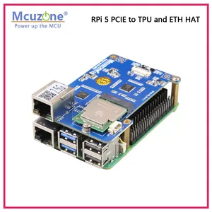 MP2.5G-TPU Raspberry Pi 5 PCIE to TPU E 2.5G Ethernet HAT M.2 E interfaccia chiave, supporto Google coral Edge TPU Custom - Product Image 1