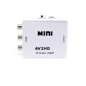 高质量高清1080P AV2HD视频转换器适配器AV Cvbs RCA 3RCA输入到高清电视输出视频转换器适配器开关盒