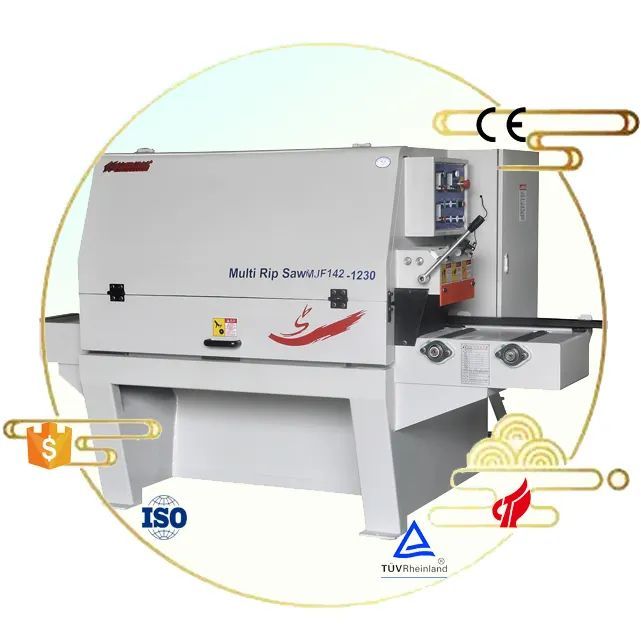 Shengong alta qualidade e eficiência serraria máquina madeira prancha multi rip saw corte viu máquina