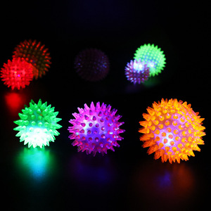 Modern Luxury PVC Pet <strong>Toy</strong> 5.5/6.5/7.5CM Flashing Bouncy Ball <strong>Squeeky</strong> Dog <strong>Toy</strong> Random Color Spike Simple Cartoon for Cats Dogs - Product Image 5