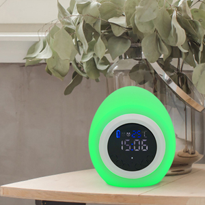 Relógio inteligente para bebês, controle de voz contagem, luz noturna engraçada, dinossauro, alarme, treinador de sono