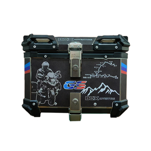 アルミ合金テールボックス45L 55Lオートバイエンボス加工アルミテールボックストランクデリバリーボックスアルミオートバイトップボックス - Product Image 5