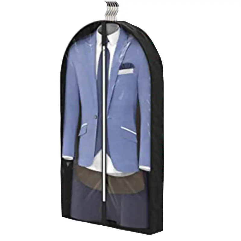Bolsa de traje no tejida de PVC transparente Cubierta de traje de tela no tejida a prueba de polvo ropa tridimensional protector contra el polvo