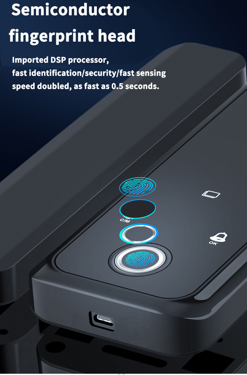 Smart safety door lock guangdong refers to high-definition color screen remote control applet Mechanical key Multi-function lock