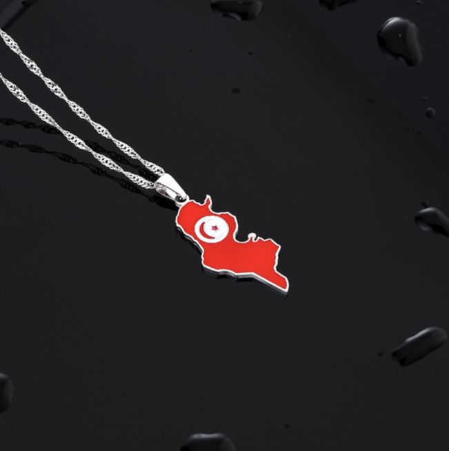 14 Tunisia Map Flag