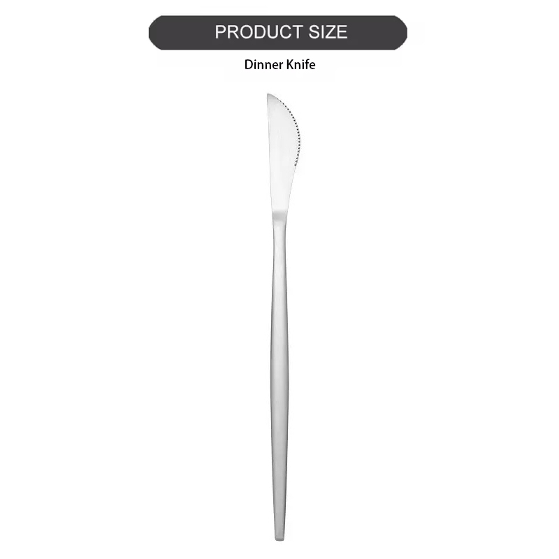 Coltello da tavola argento opaco