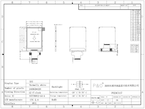 Polcd 2,4 pulgadas fábrica personalizada Mini tamaño 240*320 pantalla táctil interfaz SPI ST7789V3 pantalla TFT LCD - Product Image 6