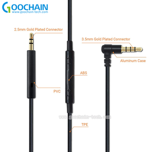 Conector de audio recto de 3,5mm macho a conector de audio recto de 3,5mm con cable de control de volumen de línea - Product Image 4