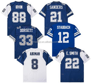 Bóng Đá Mỹ Jerseys Cho Đội Ngắn Thoáng Khí #21 Sanders #88 Irvin Khâu Chất Lượng Tốt Nhất Tùy Chỉnh Throwback Jersey - Product Image 1