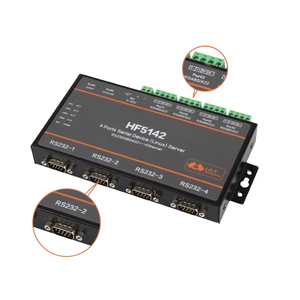 High Flying HF5142B 4 puertos Serial Network Server FreeRTOS Device RS232/RS485/RS422 a Ethernet Converter TCP IP Telnet Modbus - Product Image 5