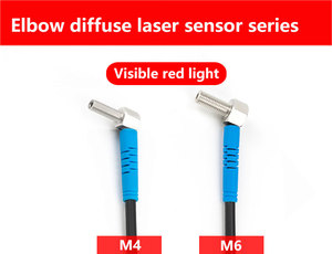 Sensor de distancia láser LUOSHIDA, salida analógica para detectar todos los objetos, sensor láser difuso de codo pequeño