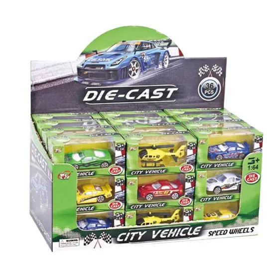 Satış en kaliteli slayt araba renk kutusu oyuncak seti 1/64 pres döküm Model araç kamyon Runbo oyuncak araba