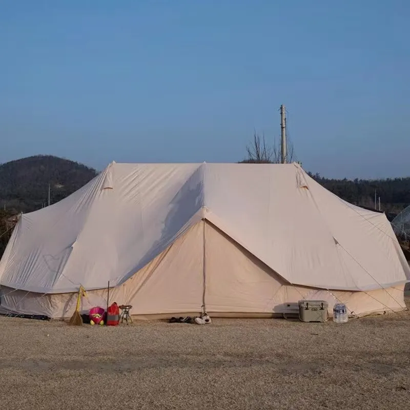 خيمة على شكل قبة فاخرة للتخييم في الهواء الطلق من الأعلى مبيعًا في دنماركي