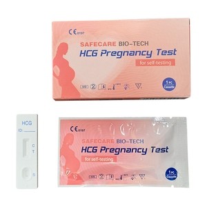 一步手动塑料<span class=keywords><strong>HCG</strong></span>快速妊娠尿液诊断试纸试剂盒用于病理分析的家用医疗器械