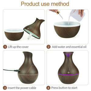 130Ml Wood Humidifiers Aroma Diffuser Usb Mini Air Perfume Diffuser Electric Fragrance Essential Oil Diffuser for <strong>Home</strong> - Product Image 5