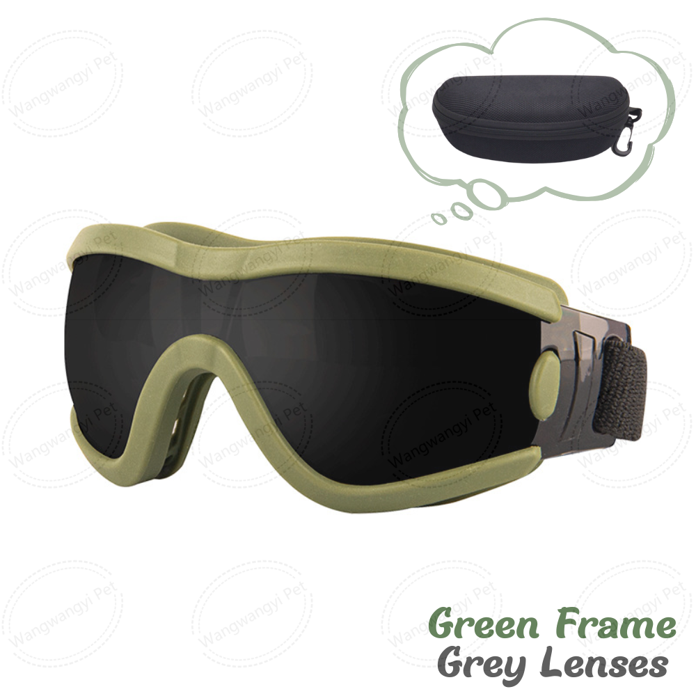 Monture verte + verres gris