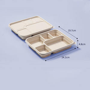 Customized Degradable Corn <strong>Starch</strong> Lunch <strong>Box</strong> Disposable Multi Grid Lunch <strong>Box</strong> Packaging <strong>Box</strong> - Product Image 4