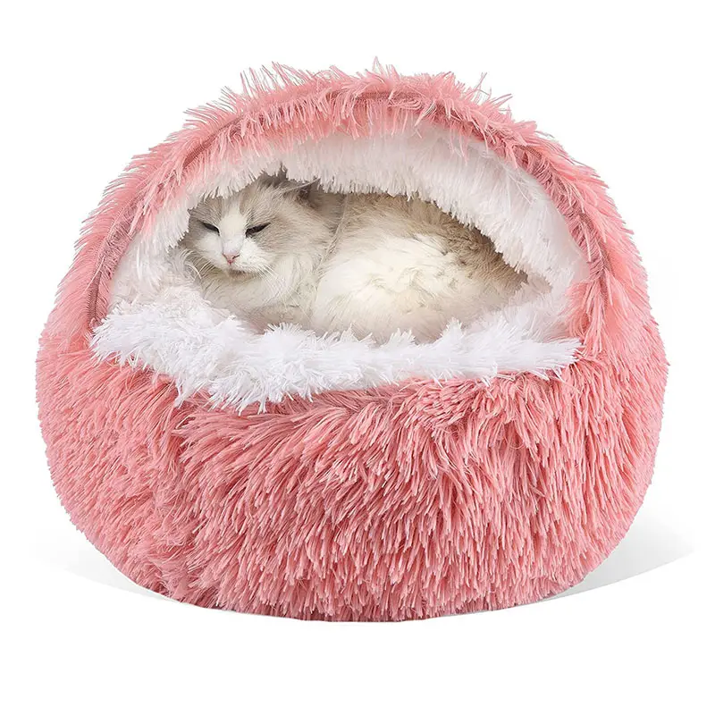Queeneo 컴포트 겨울 고양이 개 침대 푹신한 고급 고양이 침대 정전기 방지 소프트 다채로운 빨
