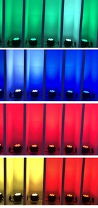 RGBWA 5in1 LEDフラットラウンドパーライト7x12WステージディスコKTVウェディングパーティーDJプロジェクションライトテーマパーク用