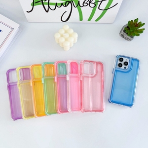 เคสโทรศัพท์มือถือสีสันสดใส TPU ใสป้องกันการกระแทกป้องกันการกระแทกมีสีใส - Product Image 2