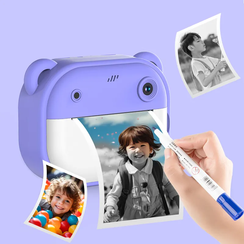 नवीनतम बच्चों का कैमरा इंस्टेंट प्रिंट जन्मदिन का उपहार फोटो वीडियो डिजिटल 2.0 इंच आईपीएस स्क्रीन बच्चों का डिजिटल कैमरा