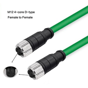 Fábrica al por mayor M12 Cable Ethernet Red Lan 4pin D Código Servo Comunicación Cámara industrial Cables de red - Product Image 4