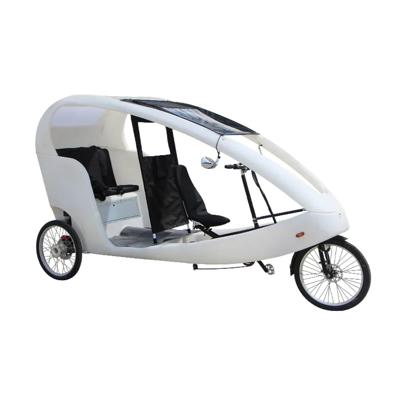 Fahrradペダルアシスト3輪輸送車両キャノピーbajaj tuk tukタクシー自動人力車販売