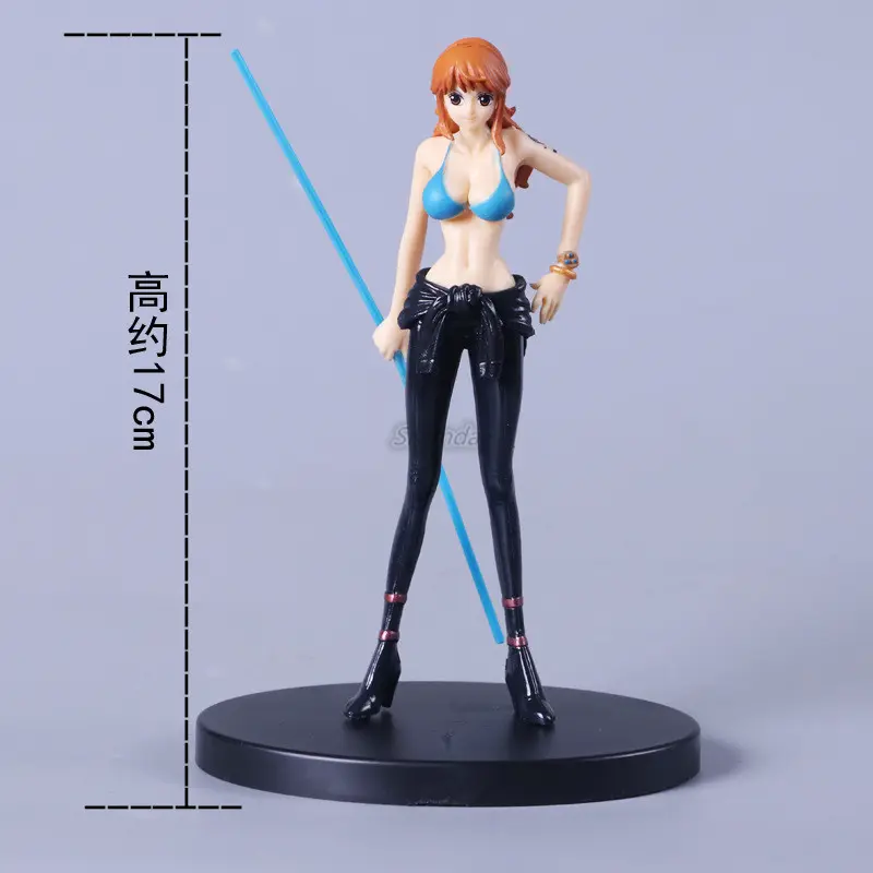 Vendita calda Sexy Action Figure in PVC ONE PIECES Nami Figure Toy 17cm Film Gold Sexy Nami Animation Collection Doll