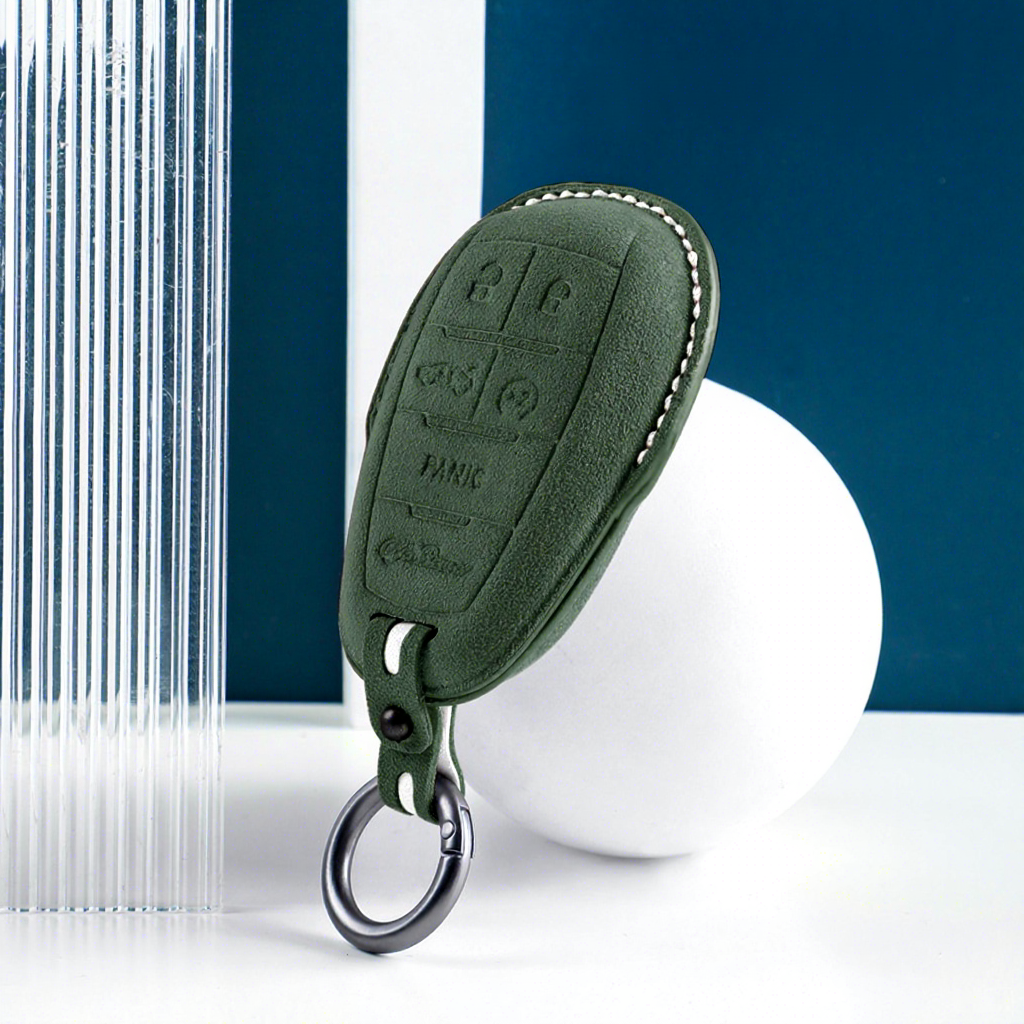 #9073 Verde scuro con cuciture bianche
