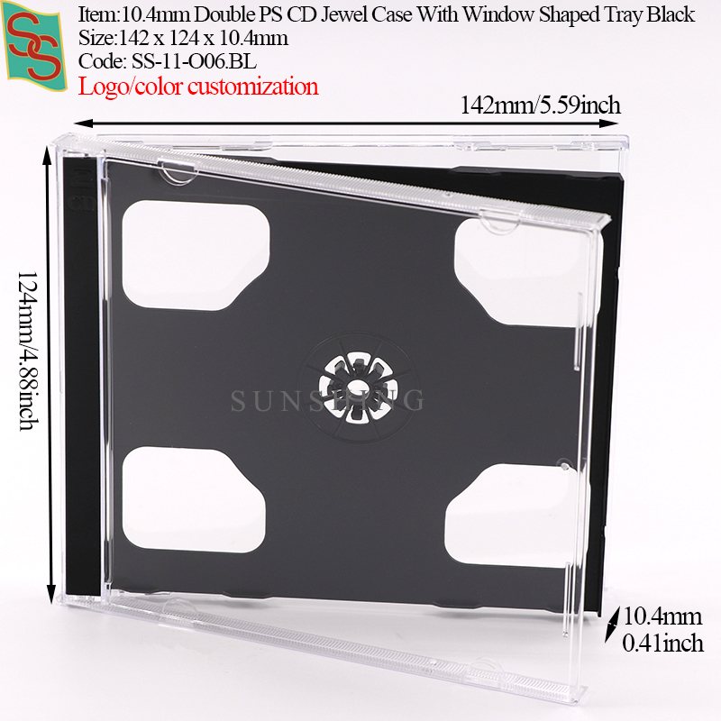O06 : Boîtier à CD 2-CD 10,4 mm Noir
