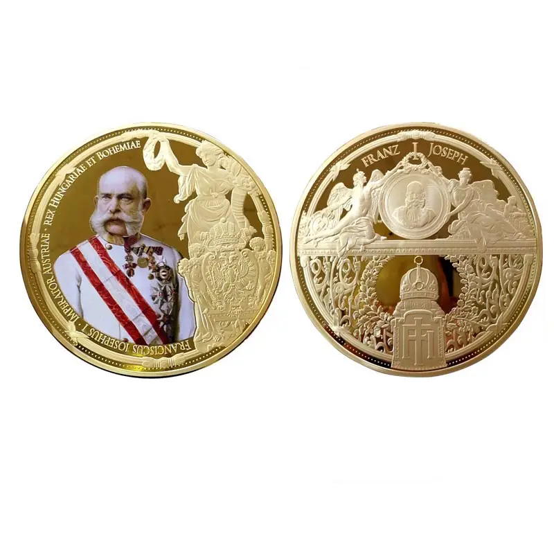 Artesanías populares, coleccionista de recuerdos, impresión UV personalizada, moneda Doge de metal, moneda de oro fino de 1oz