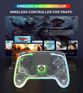 RGB LED Wireless Controller für PS4/PC BT Gamepad Hall Sensoren Joystick Eingebauter Dual Vibration Motor - Product Image 2
