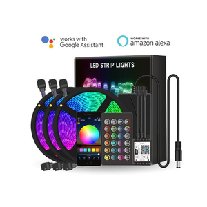 Hot 5050 <strong>RGB</strong> <strong>LED</strong> <strong>Strip</strong> Kit 15m 16 Million Colours WIFI App <strong>Control</strong> Adaptor Power Supplier with AU US Europe Plug - Product Image 4