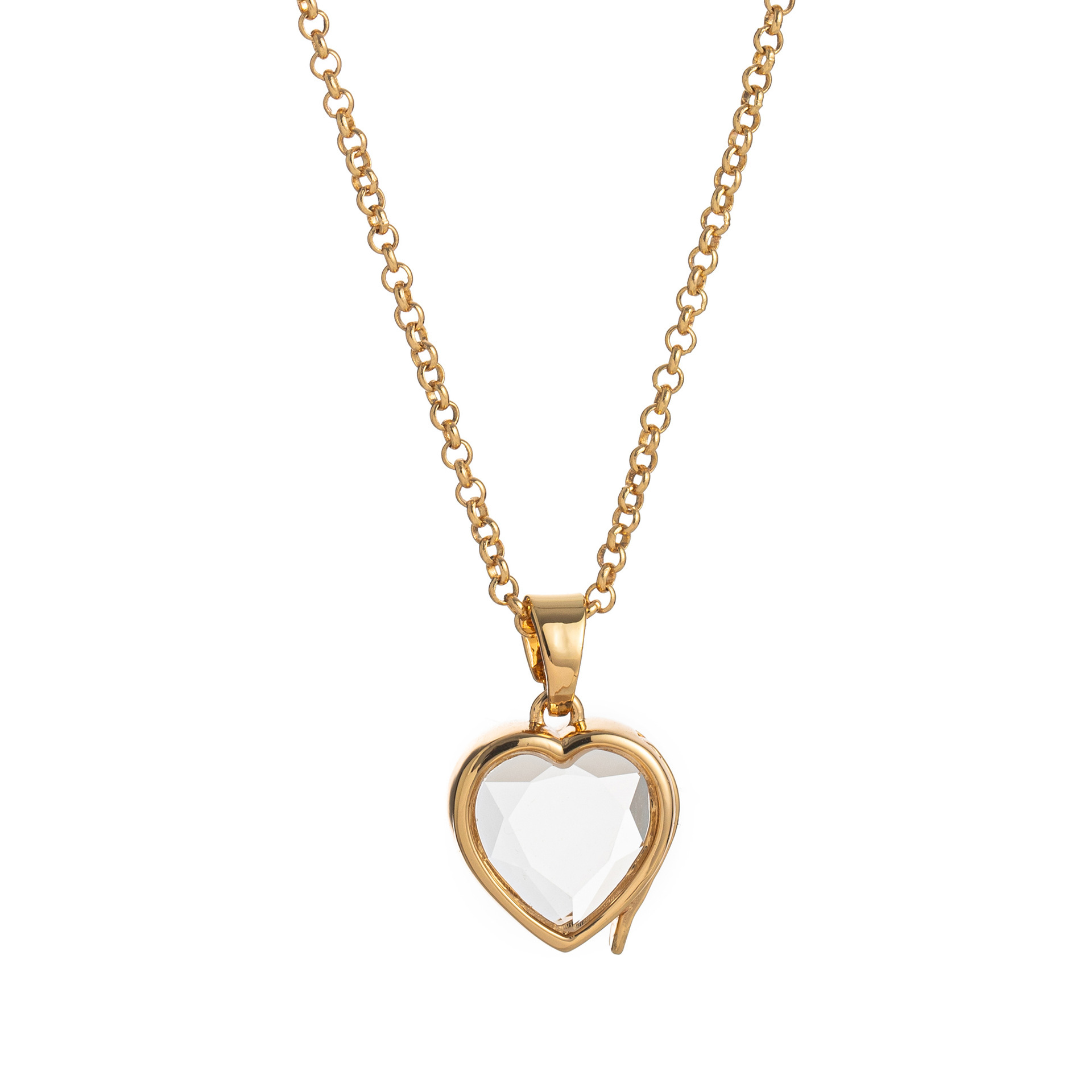 Collier boîte en verre Love