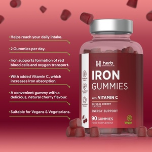 Bổ sung sắt cộng với vitamin, folate, đồng, kẽm, năng lượng và hỗ trợ máu, sức khỏe miễn dịch, Gummies sắt - Product Image 6