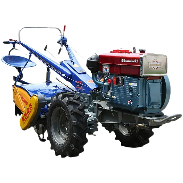 Tractor de dos ruedas para uso en agricultura, mini tractor para caminar, 15hp, 18hp