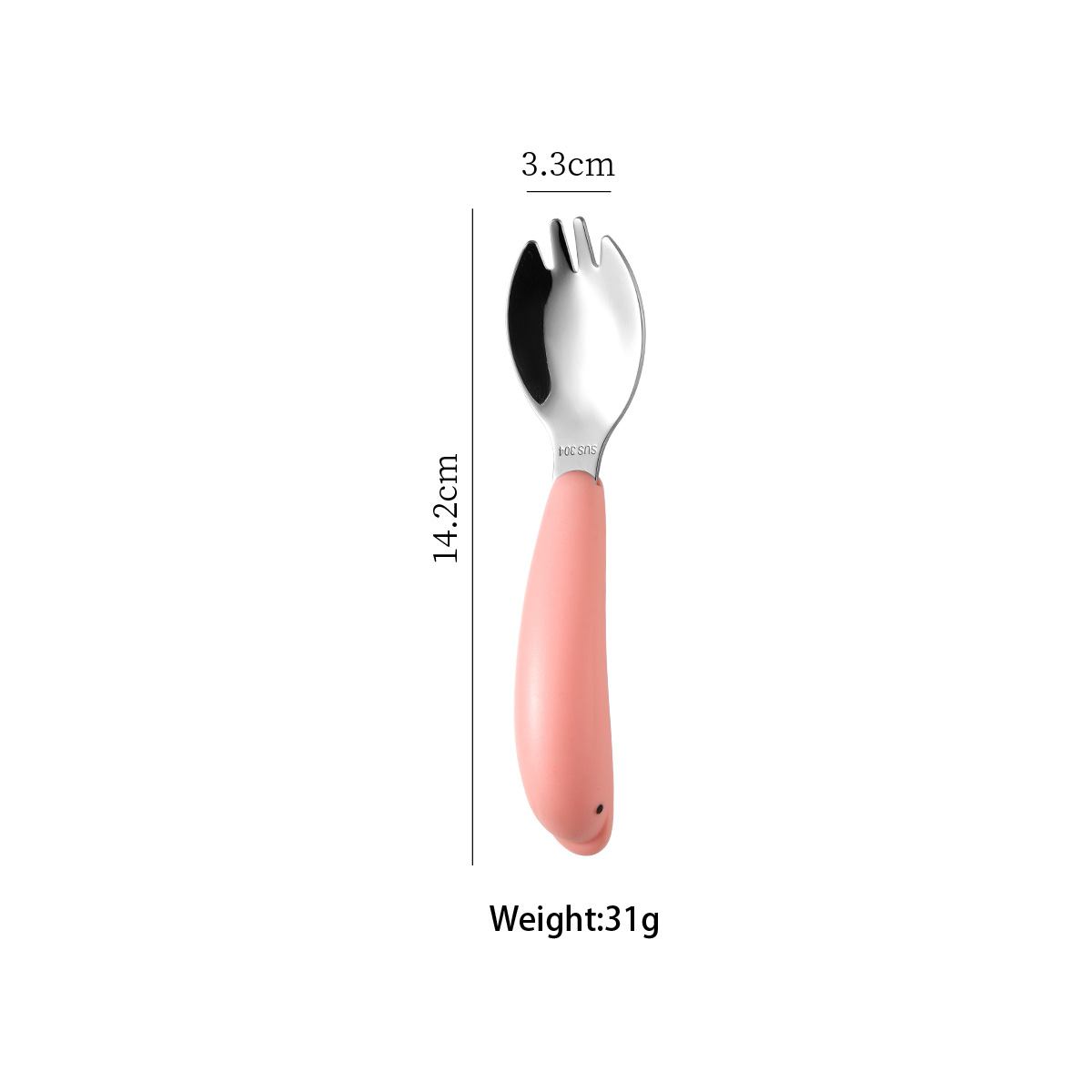 304 Fourchette enfant Dauphin (rose)