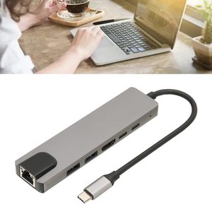 适用于MacBook Pro笔记本电脑扩展坞电脑配件的多功能6合1 Usb 3.0 c型集线器多功能适配器 - Product Image 6