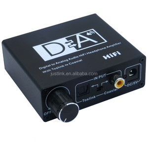 Toslink óptico a amplificador HiFi analógico, convertidor de Audio Digital a analógico, Coaxial a óptico, 3,5mm, L/R, con Control de volumen - Product Image 1