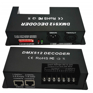 4 Channel DMX <strong>Decoder</strong> RGBW PWM <strong>DMX512</strong> Dimmer Driver RGBW <strong>LED</strong> Strip Light Controller Input 12V-24V DC - Product Image 5
